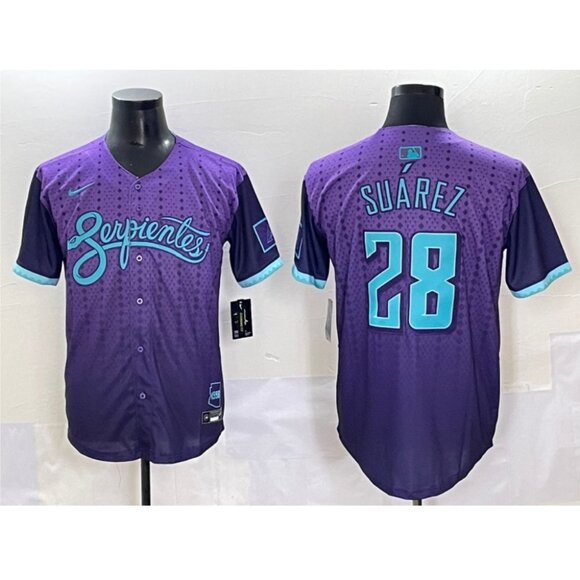 Mens Youths Kids Womens Eugenio Suarez Purple Stitched Jersey